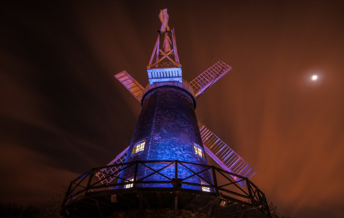 Green’s Mill in blue – World Autism Awareness , 2014